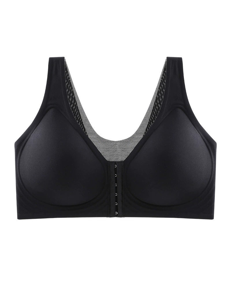 Smooth Front Buckle Large Size Bra Back Support Wireless Anti-sagging Underwear