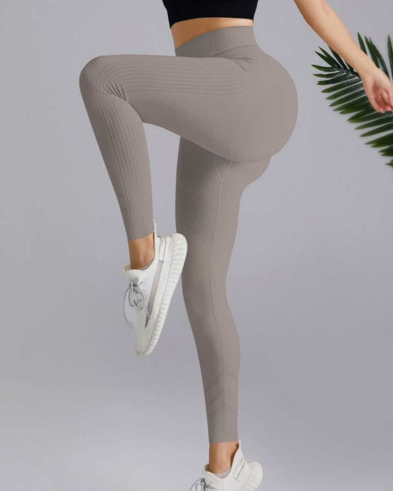 High Waisted Tummy-controlling Peach-hips Nude Long Yoga Pants