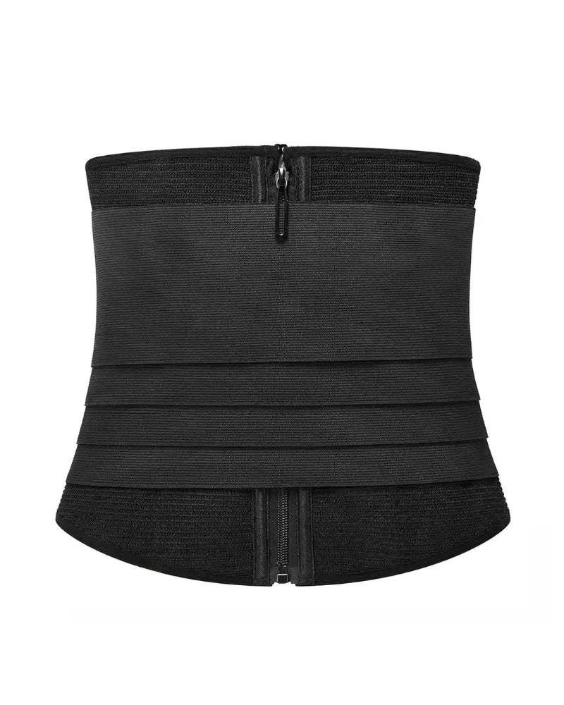 Removable Strap Zip-Up Sports Waist Trainer Shapewear Wrap Belt