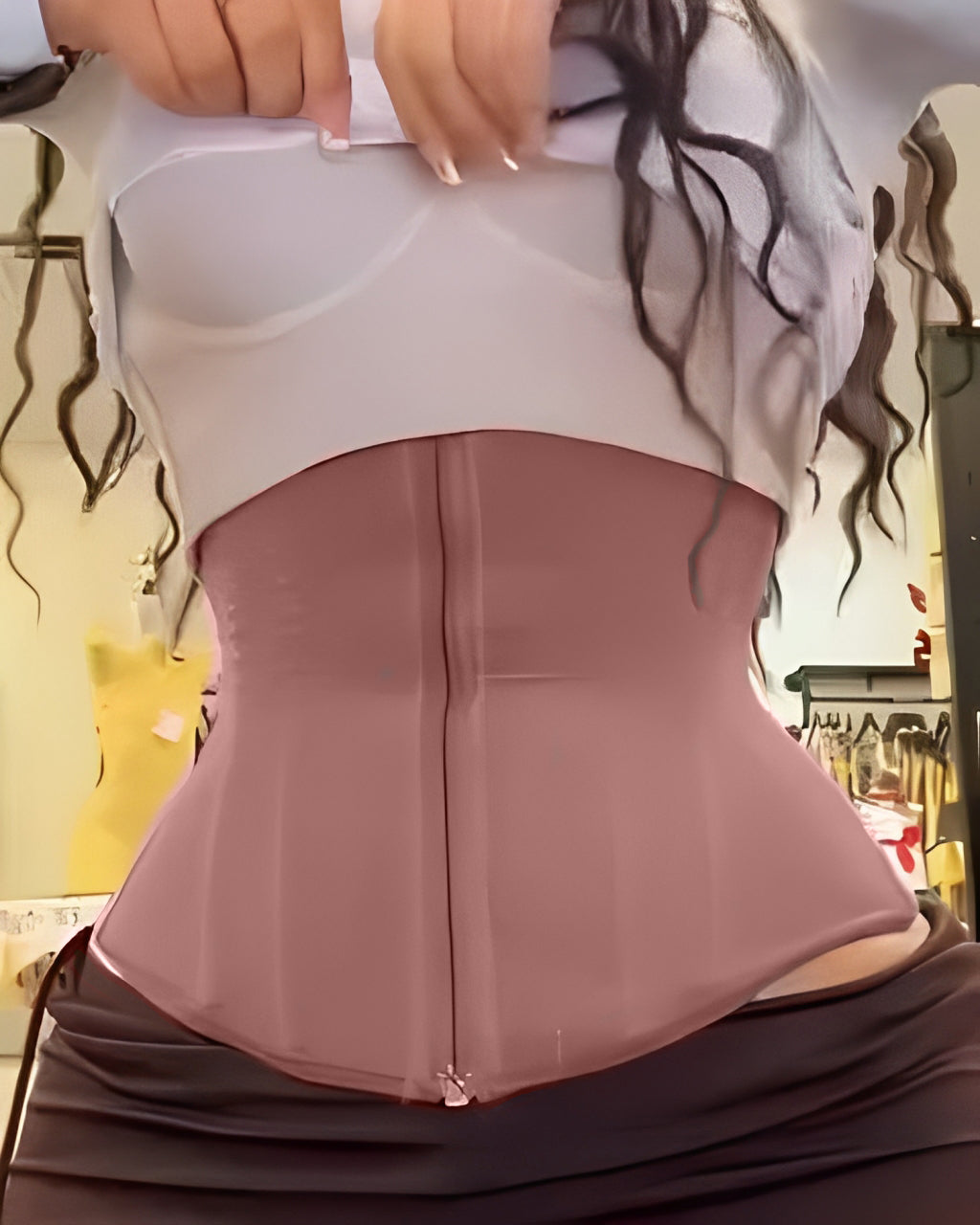 Fajas Colombianas Front Zipper Steel Boned Tummy Control Waist Trainer