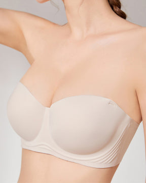 Sujetador invisible sin tirantes antideslizante para mujer Sujetador push up de tubo sin costuras de gran tamaño