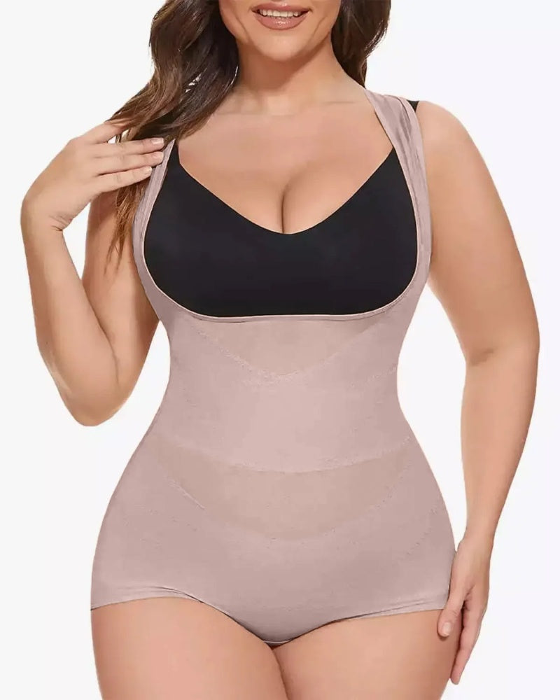 Body moldeador de glúteos con corsé más delgado y cintura sin costuras de malla