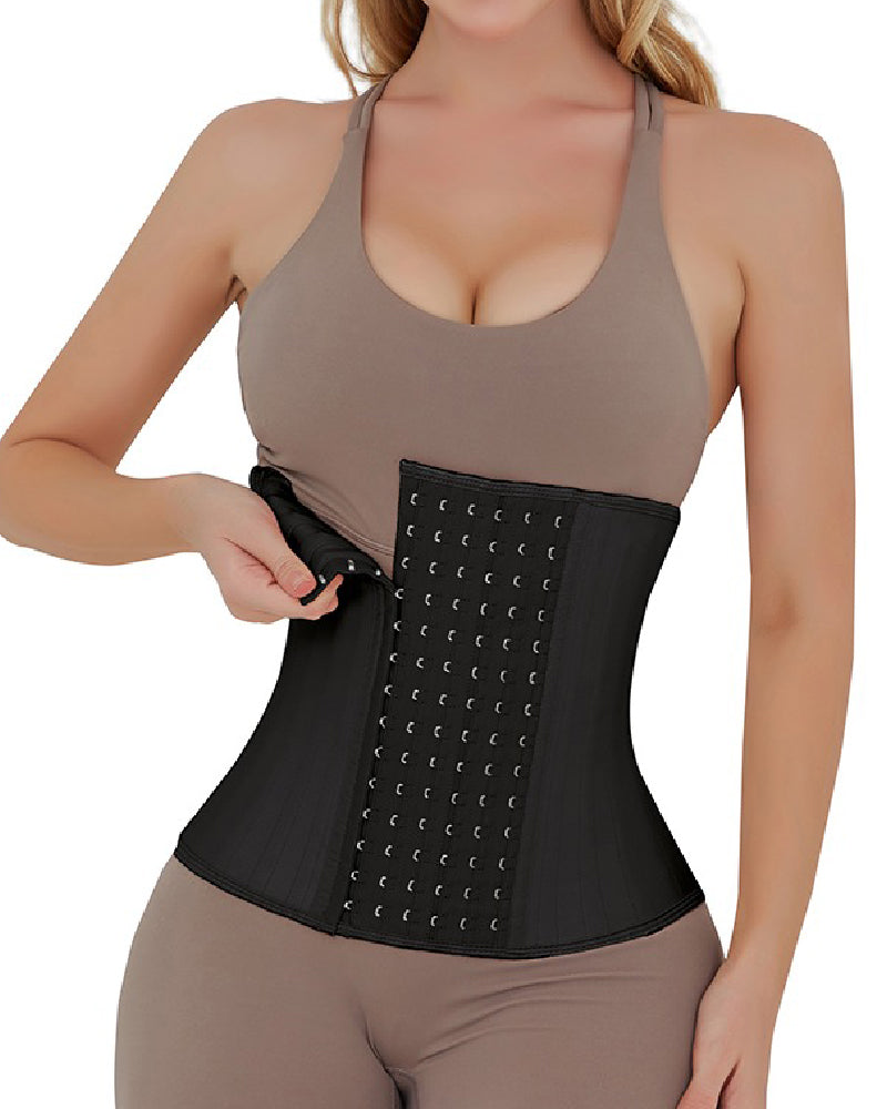 Women's 6 Hooks and Eyes Latex Waist Trainer Plus Size 25 Steel Boned  Shapewear Girdles