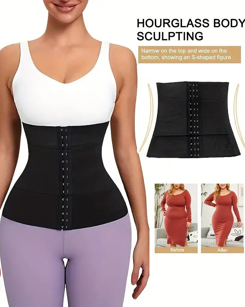 Waist Trainer Corset Double Belt Breathable Belly Slimming Workout Adjustable Fajas Girdle