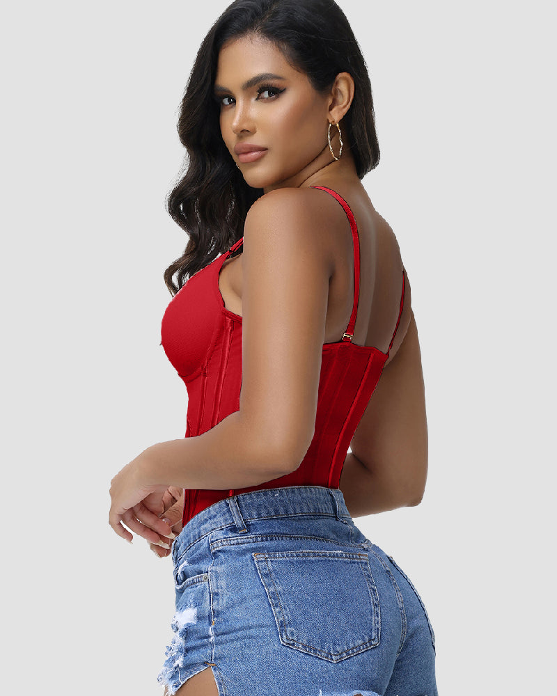 Shapshe® Fajas Colombianas Love Pattern Corset Top Zipper Waist Trainer