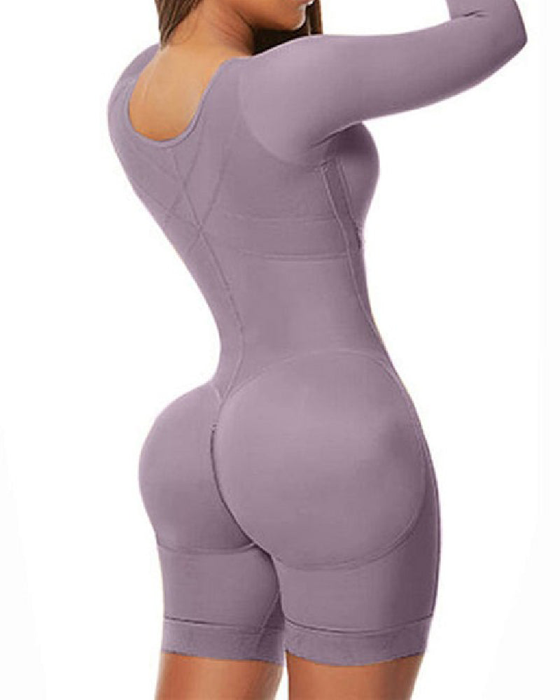 Full Body Shaper Shapewear Faja Colombianas Full Bust Long Sleeves Strong Compression