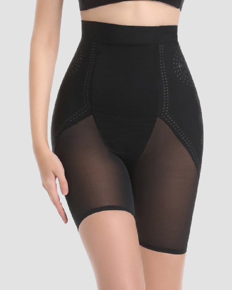 Seamless Mesh Breathable Compression Boyshorts Tummy Control Thigh Slimmer Shapewear Shorts