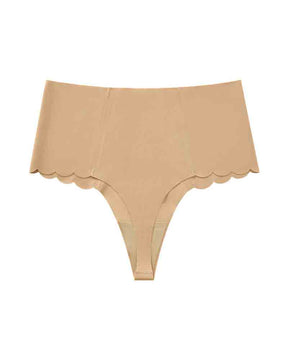 Women's Seamless Scallop Trim Briefs Ice Silk Invisible Breathable Panties