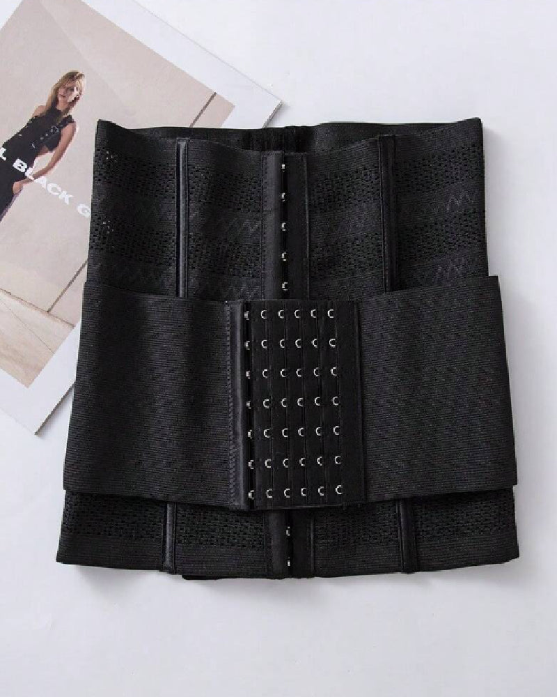 Hollow Breathable Double Belt Waist Trainer Tummy Control Slimming Sports Corset