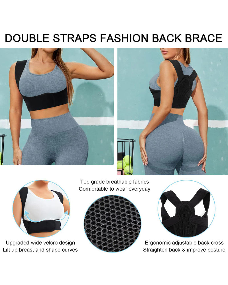 Adjustable Upper Back Brace Breathable Pain Relief Posture Corrector