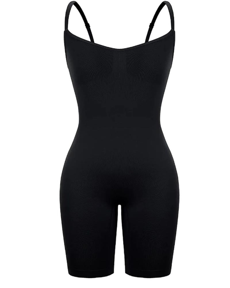 Seamless Light Support Tummy Control Thigh Slimmer Bodysuit Shapewear