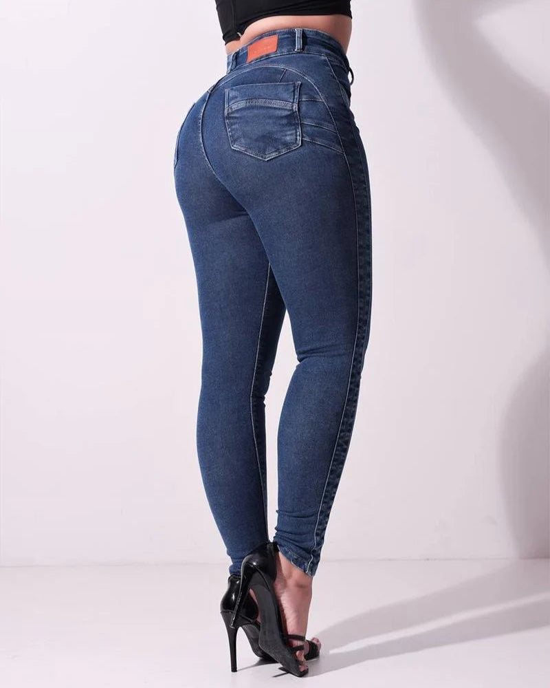 Butt Lifting Soft Stretch High Waisted Skinny Jeans Denim Leggings