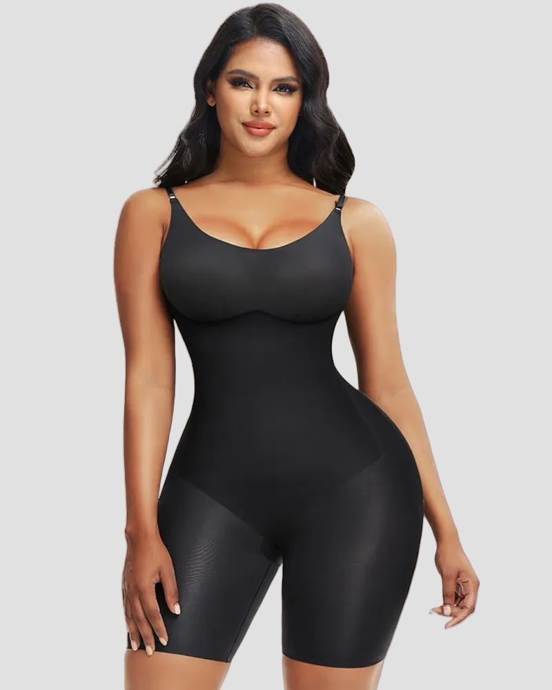 Seamless Butt Lifter Tummy Control Shapewear Bodysuit With Adjustable Strap