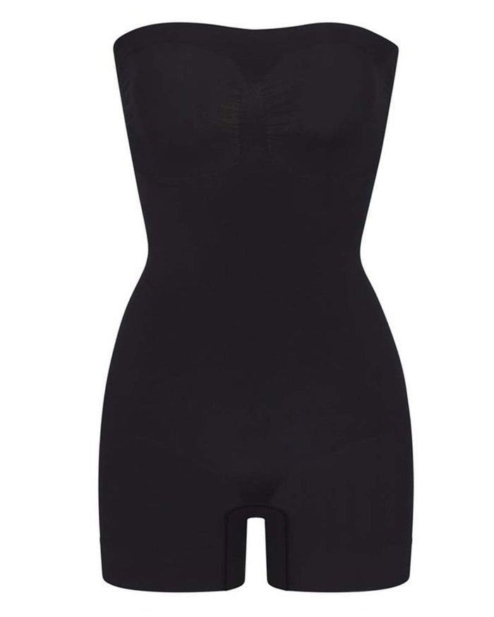 Slimming Sleeveless Bodysuit With Removable Shoulder Strap