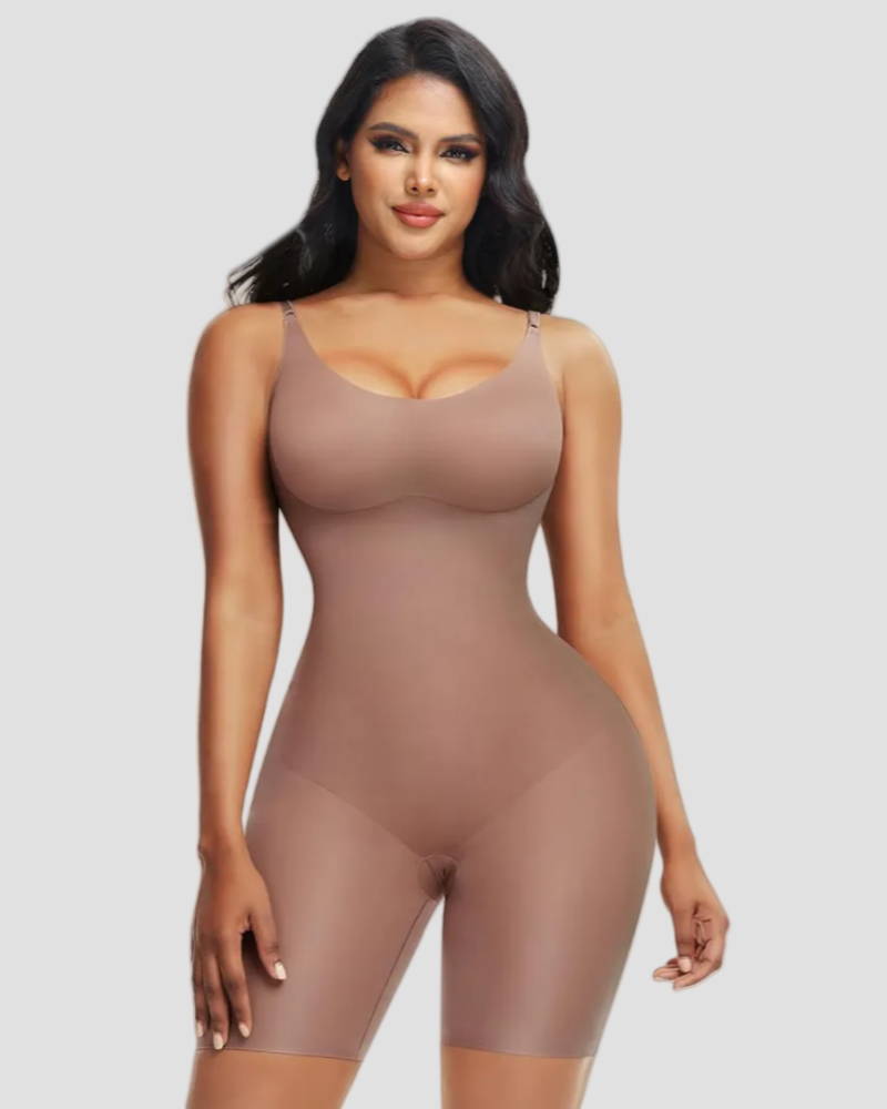 Seamless Butt Lifter Tummy Control Shapewear Bodysuit With Adjustable Strap