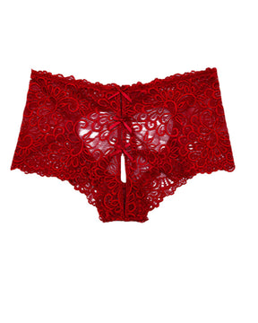 Women's Sexy Heart Hollow Jacquard Briefs Mid-Rise Lace Underwear