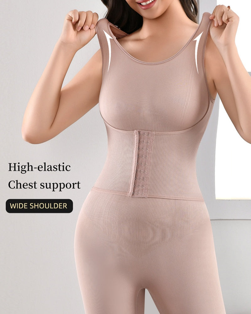 2 in 1 Seamless Double Tummy Control Mid Length Bodysuit