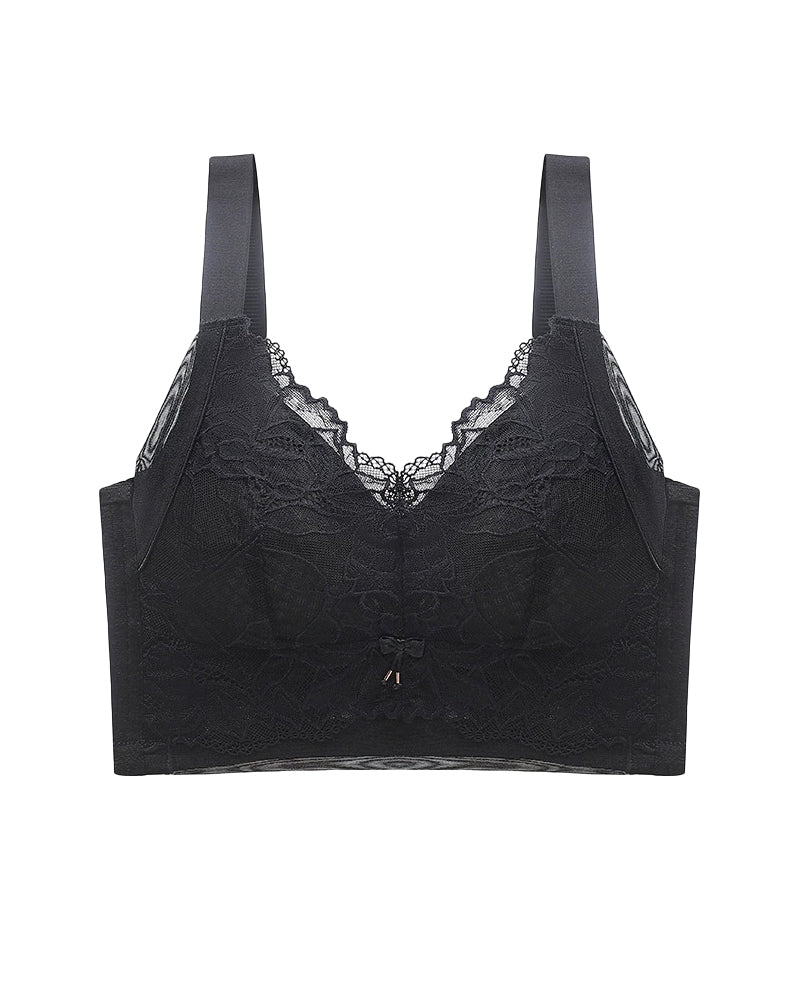 Sexy Lace Ultra Thin Breathable Push up Bra with 7 Breasted
