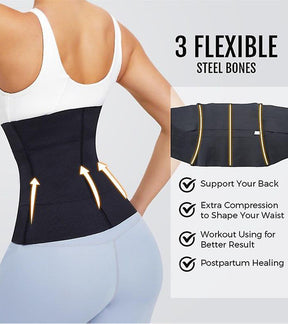 Waist Trainer Corset Double Belt Breathable Belly Slimming Workout Adjustable Fajas Girdle