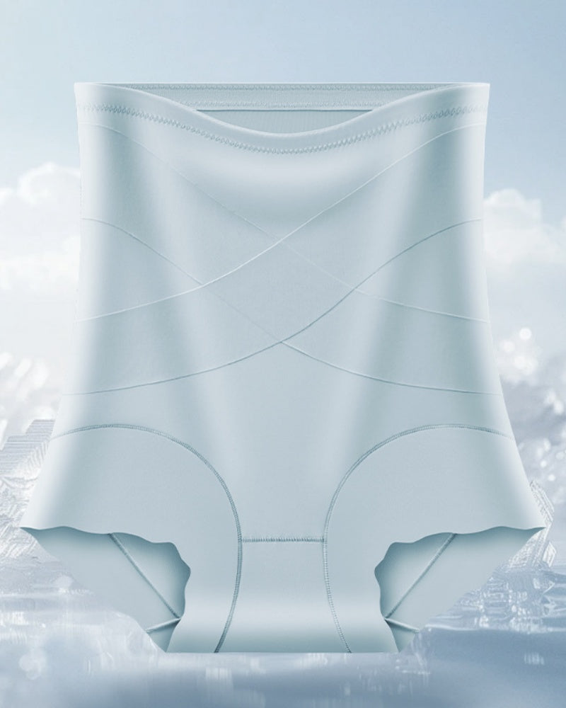 Ultra Thin Cross Waist Ice Silk Breathable Tummy Control Shaping Shorts