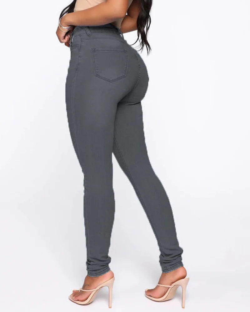 Women's High Waist Plus Size Casual Stretch Skinny Jeans