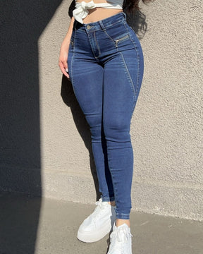 High-waist Hip-lifting Slim-fit Stretch Skinny Jeans（Pre-Sale）