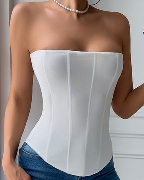 High Elastic Mesh Tube Top Tummy Control Body Shaping Vest