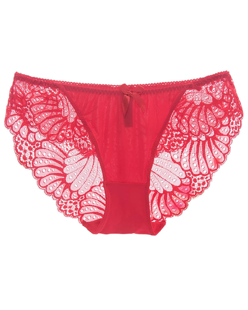 Low Waist Ice Silk Soft Panties Sexy See Through Lace Elasticity Briefs