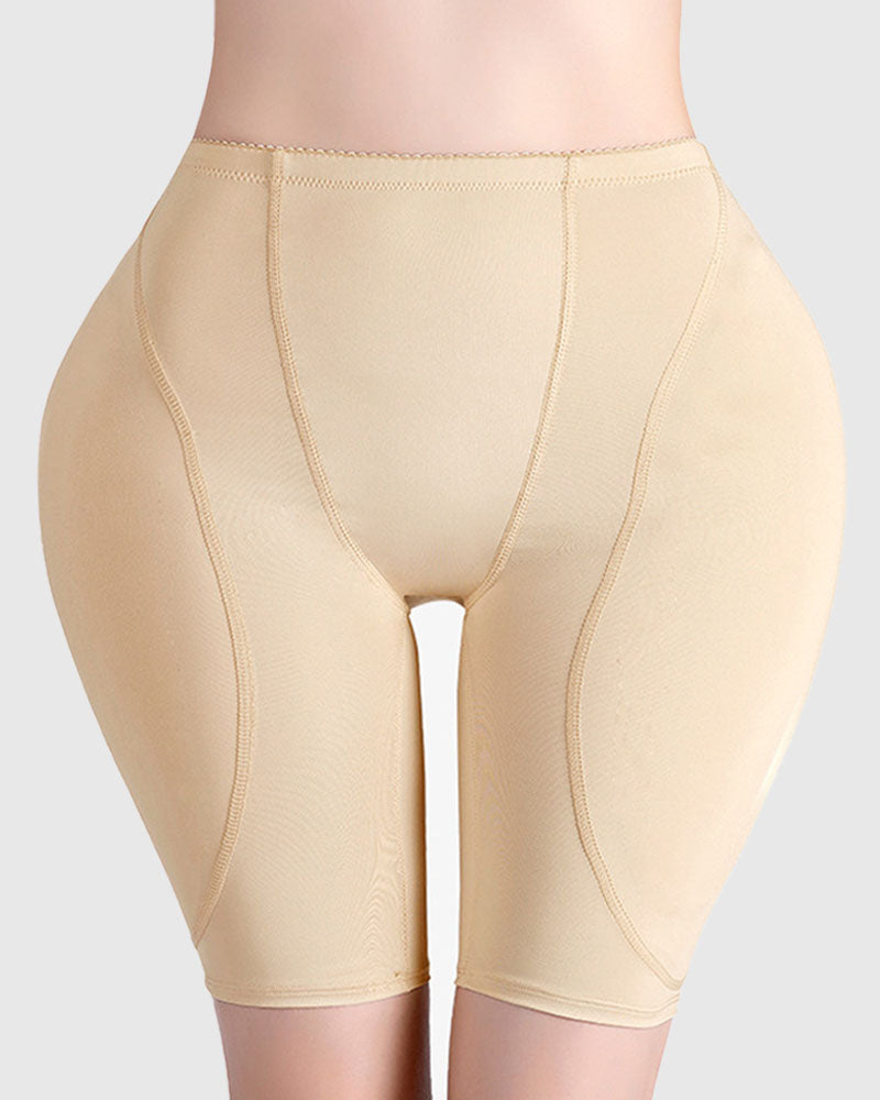 Pantalones cortos moldeadores de levantamiento de glúteos con control de barriga de talle medio para mujer