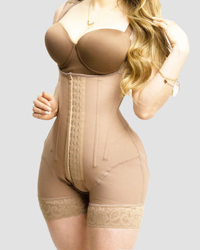 Women's  High Compression Open Bust Post Surgery Boned Waist Trainer Shapewear