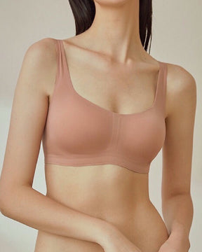 Seamless Square Collar Tube Top Jelly Bra Push up Wireless Soft Support Underwear