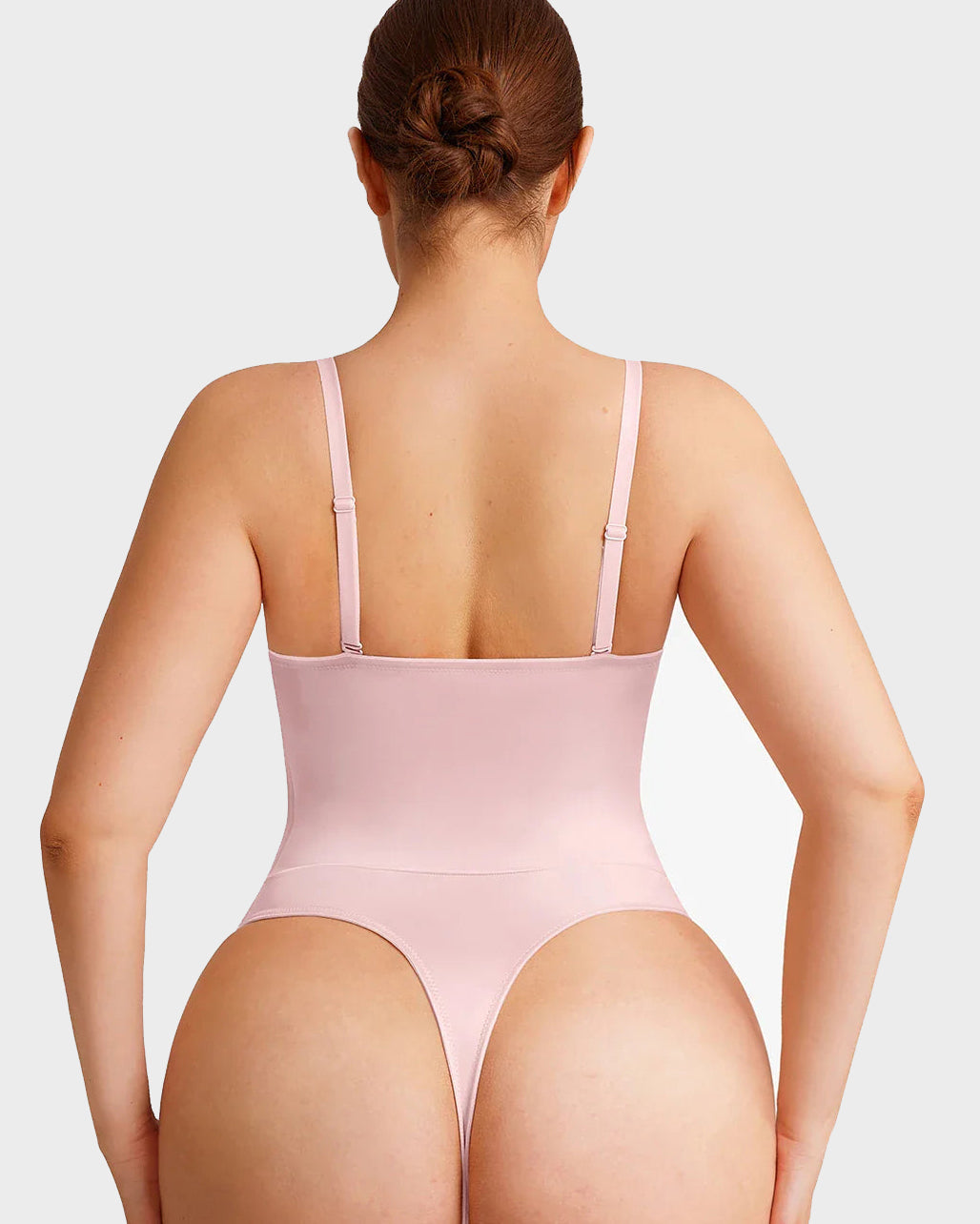 Shapewear Lace-Up Corset Bodysuit with Removable Straps