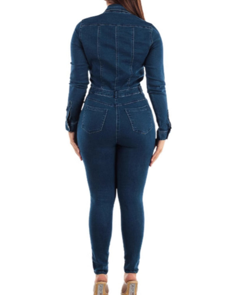 One Piece Jumpsuits for Women Butt Lifting Jeans with Multi Pocket