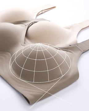 Seamless Anti-sagging Lightly Lined Bra Wireless Minimizer Brassiere