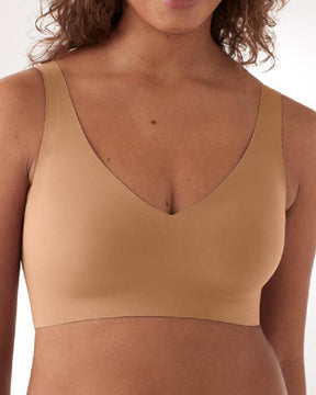 Seamless Comfort V Neck Pullover Sleep Bra With Removable Pads