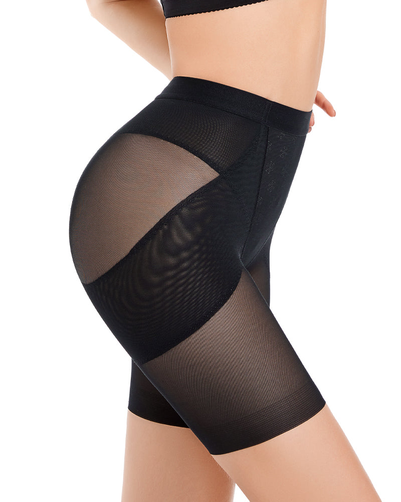 High Waist Mesh Shaping Panties Tummy Control Girdle Shapewear Shorts