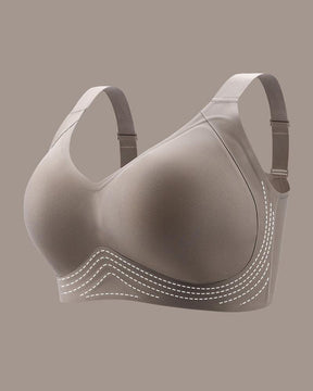 Seamless Anti-sagging Lightly Lined Bra Wireless Minimizer Brassiere