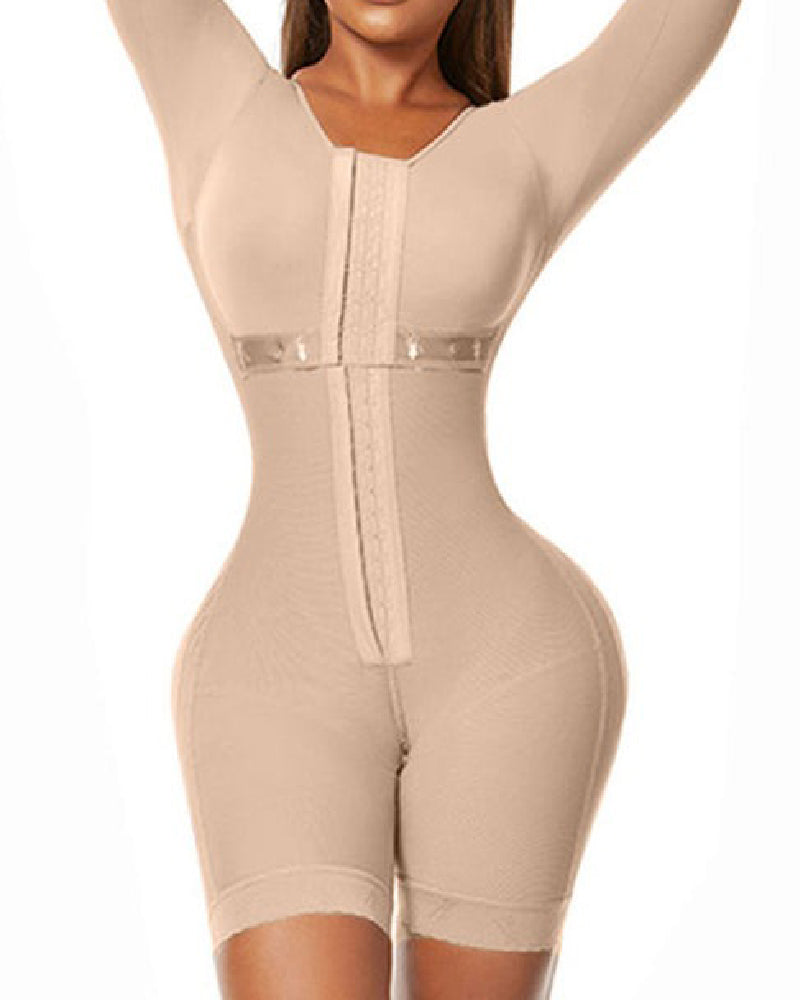 Full Body Shaper Shapewear Faja Colombianas Full Bust Long Sleeves Strong Compression