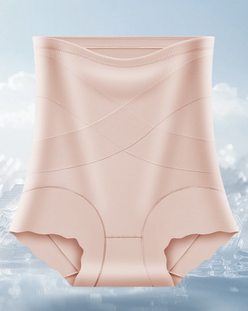 Ultra Thin Cross Waist Ice Silk Breathable Tummy Control Shaping Shorts
