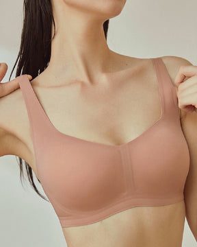 Seamless Square Collar Tube Top Jelly Bra Push up Wireless Soft Support Underwear