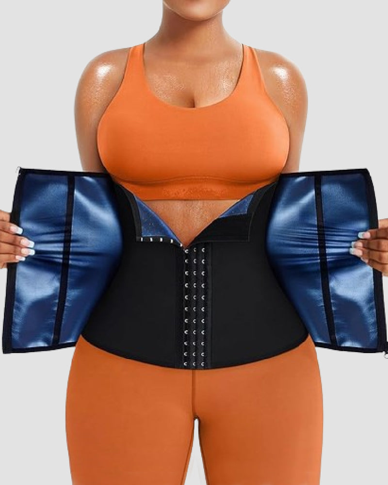 Women's Workout Sweat Waist Trainer Weight Loss Tummy Wrap Sports Belt With Buckle