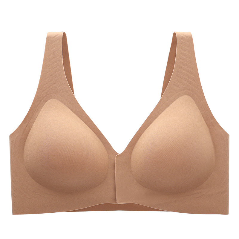 Women's Front buckle Large size Thin Gathering Breast Anti-sagging Bra