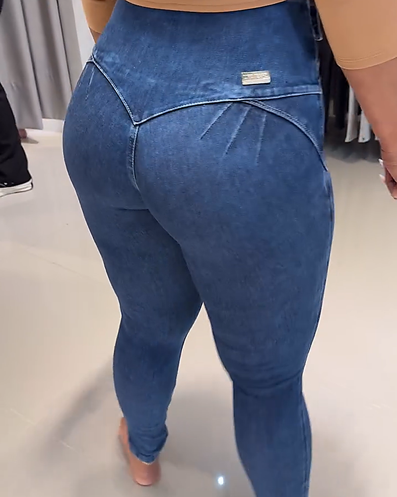 Shapshe® High Waist Adjustable Waistband Hip Lift Tummy Control Jeans