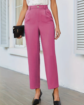 Women's Pleated Elastic Waist Anti-wrinkle Suit Pants