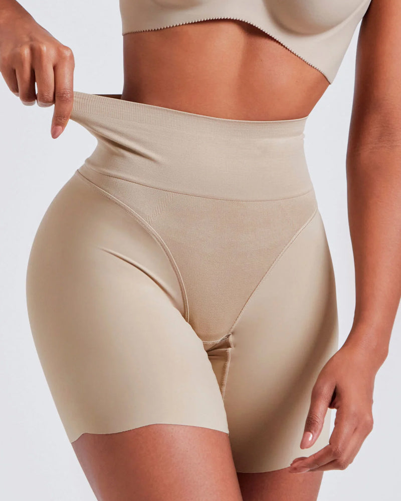 Pantalones cortos moldeadores de cuerpo sin costuras elásticos con levantador de glúteos y control de barriga