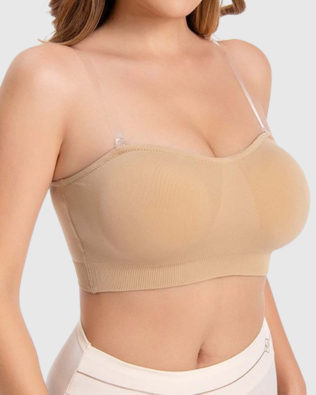 Sujetador push up sin tirantes para mujer sin anillo de acero Top de tubo sin costuras