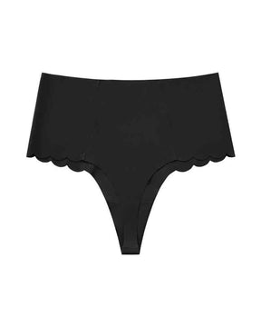 Women's Seamless Scallop Trim Briefs Ice Silk Invisible Breathable Panties