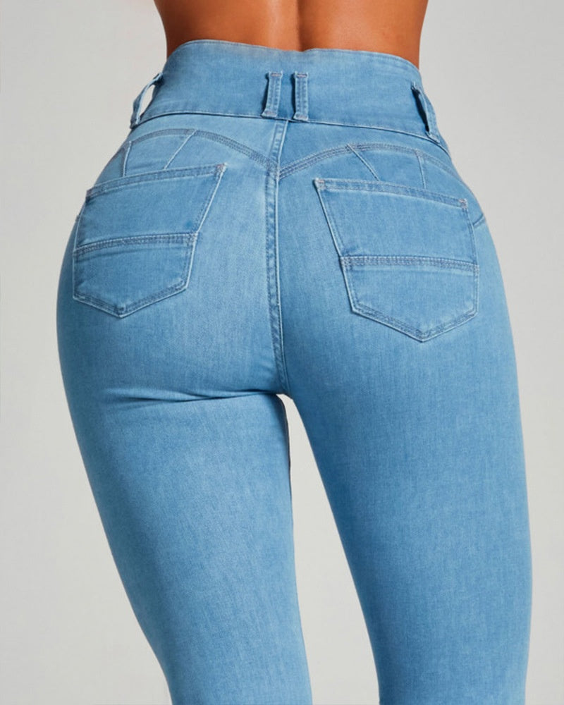 High Waist Skinny Stretch Shaping Butt lift Jeans