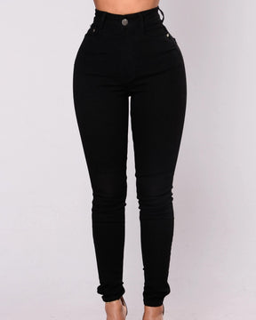 High Waist Elastic Tummy Control and Hip Lift Skinny Jeans