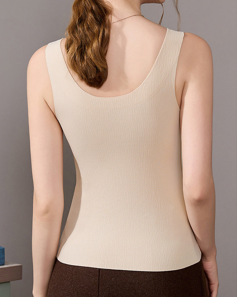 V Neck Tummy Control Shapewear Tank Tops Seamless Push Up Shaping Vest